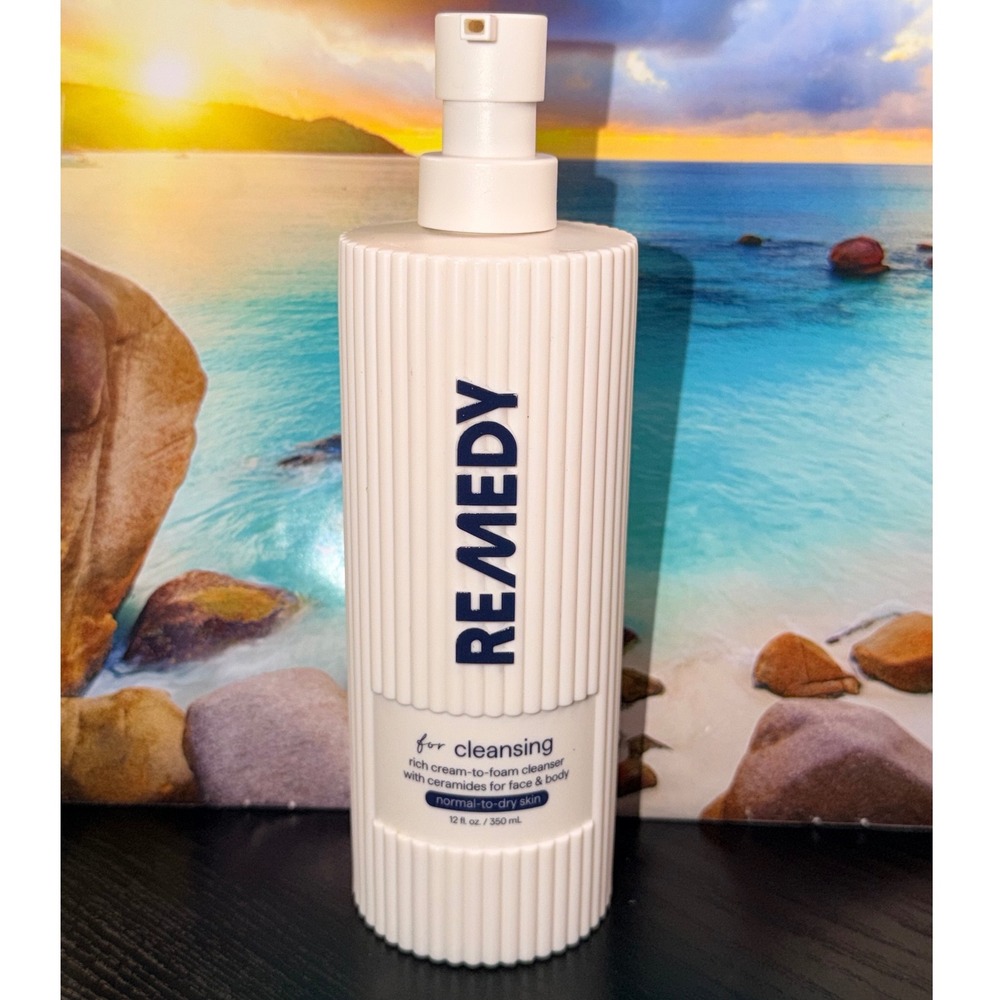 Remedy for Cleansing Rich Cream-to-Foam Cleanser with Ceramides 12oz Face Body